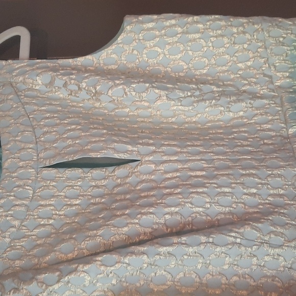 Lauren - Ralph Lauren Dresses soft blue and gold sleeveless dress. - Picture 3 of 5